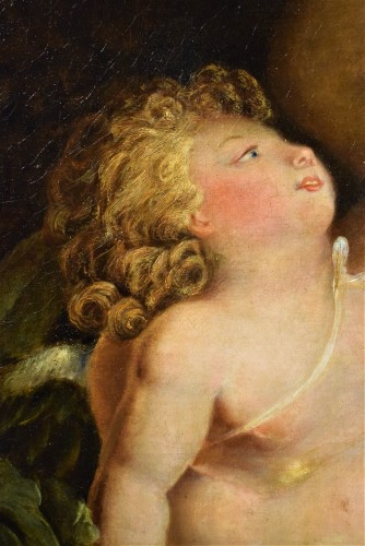Antiquités - Venus et Cupidon, école anglaise du XIXe siècle